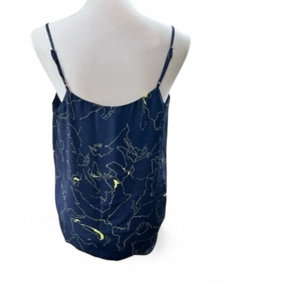 Philosophy Navy & Green Camisole Blouse Size M Boardroom to Beach Bar Approved - Picture 2 of 9